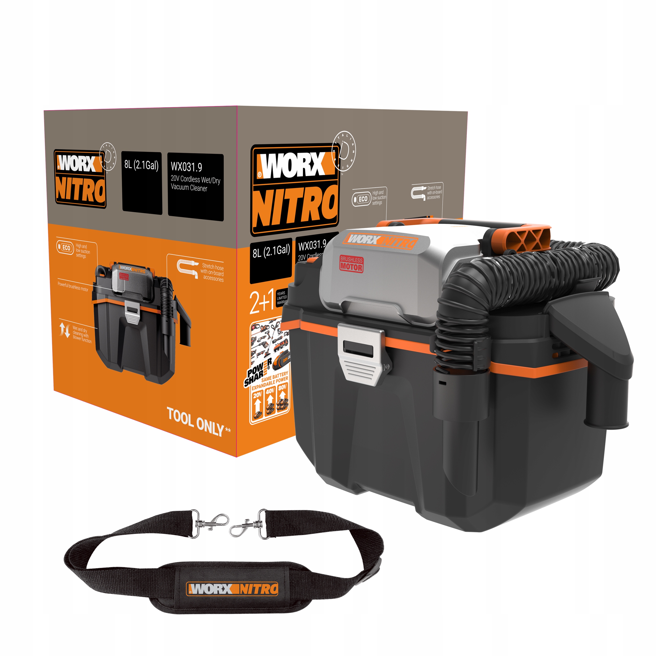 Priemyselný vysávač Worx Power Share 0 W